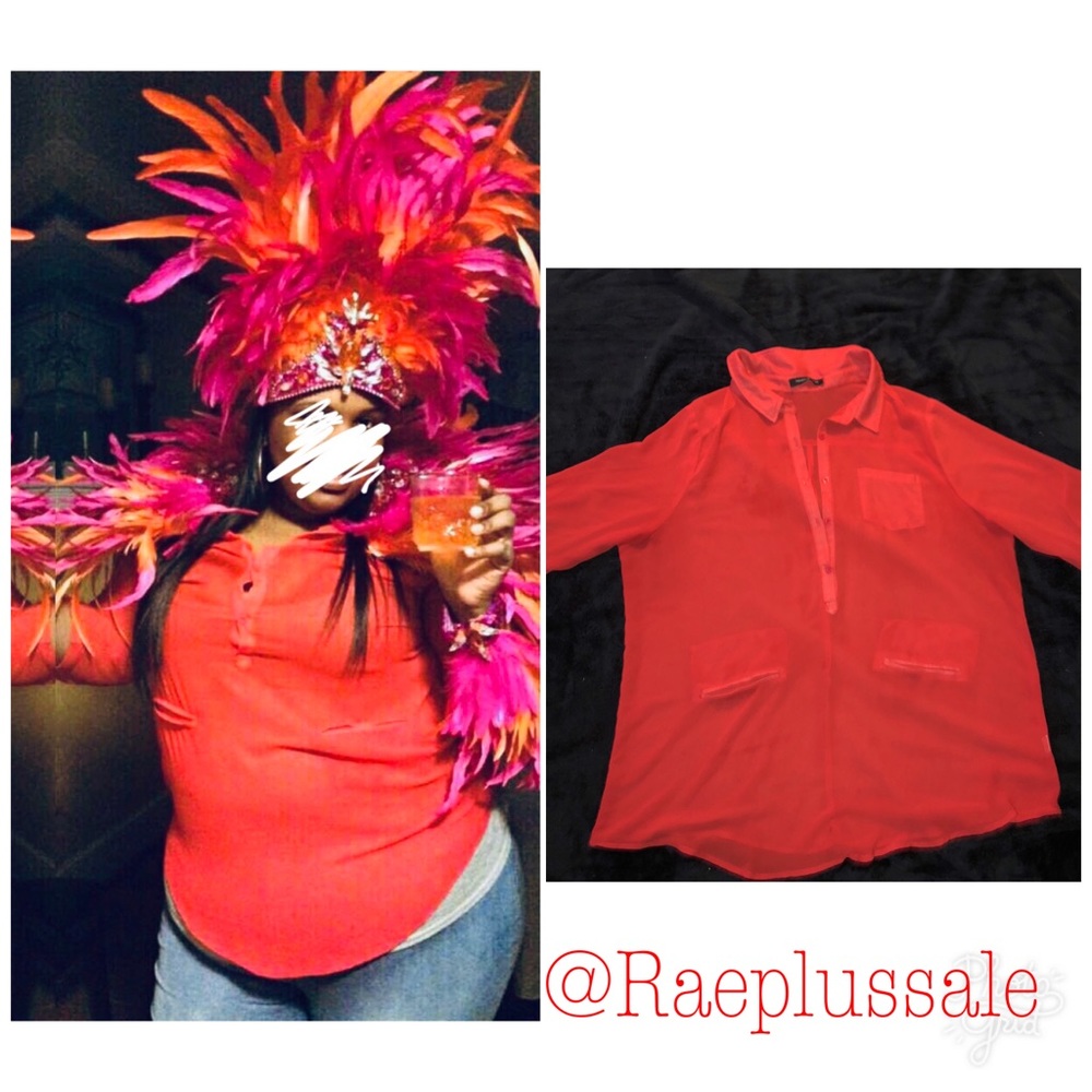 Fashion To Figure Burnt Orange Blouse